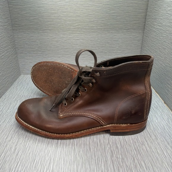 Wolverine 1000 Mile Boots Brown Leather Made‎ USA W05301 9.5 D main image 6